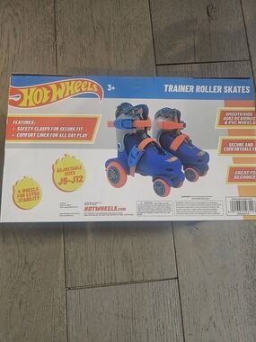 Hot Wheels Kids Trainer Roller Skates - Blue & Orange